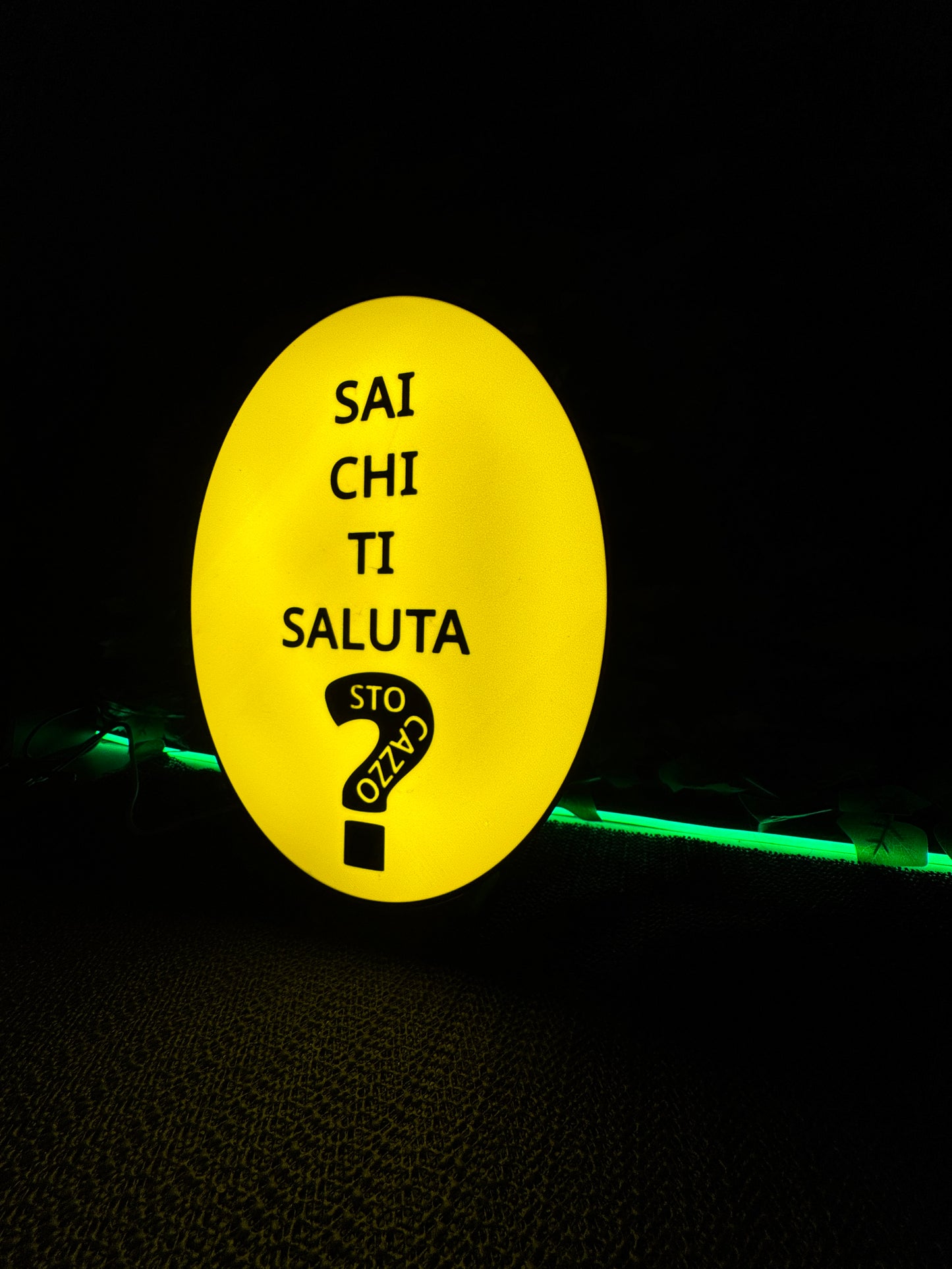 Lampada 3D Ironica "Sai Chi Ti Saluta" | Regalo Originale