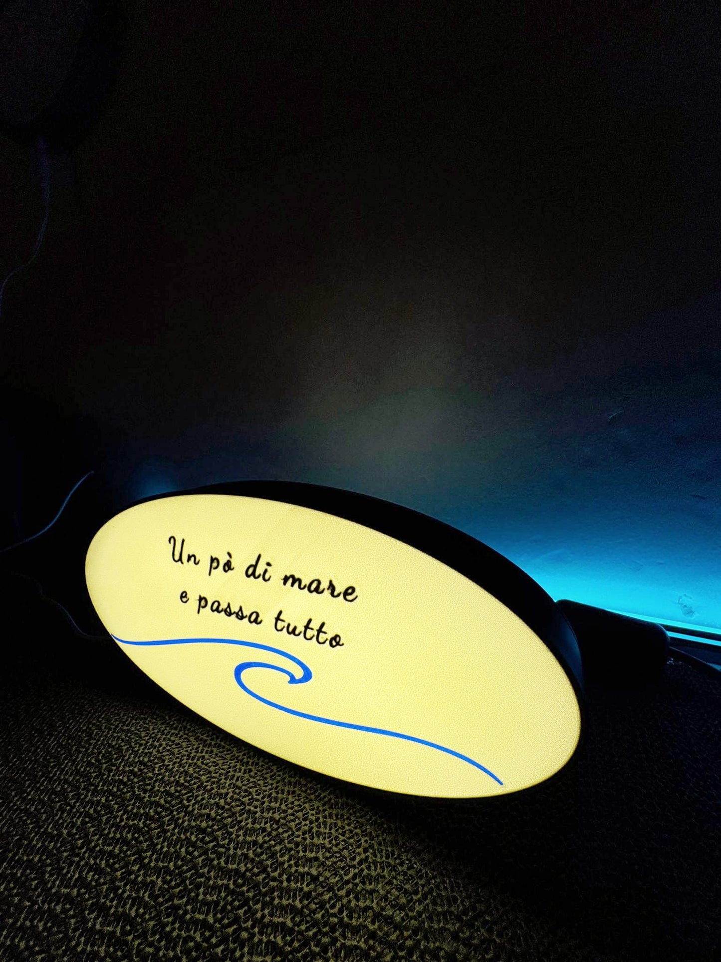 Lampada 3D "Un Po' di Mare e Passa Tutto" | Regalo Estate