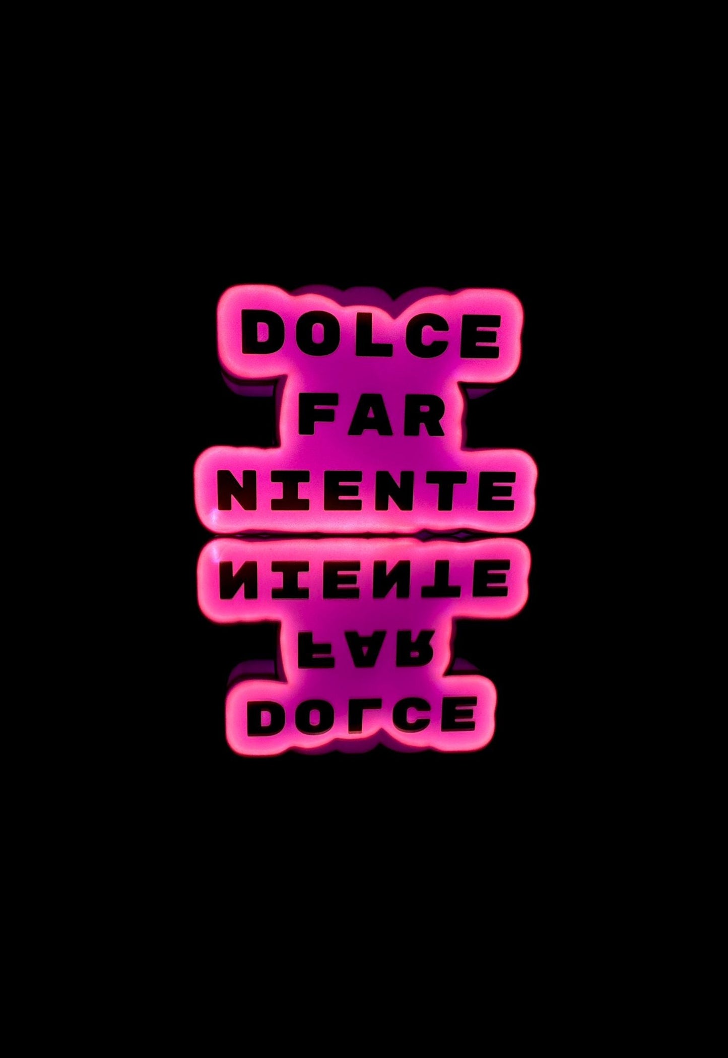 Lightbox 3D Dolce Far Niente vista frontale design minimalista italiano