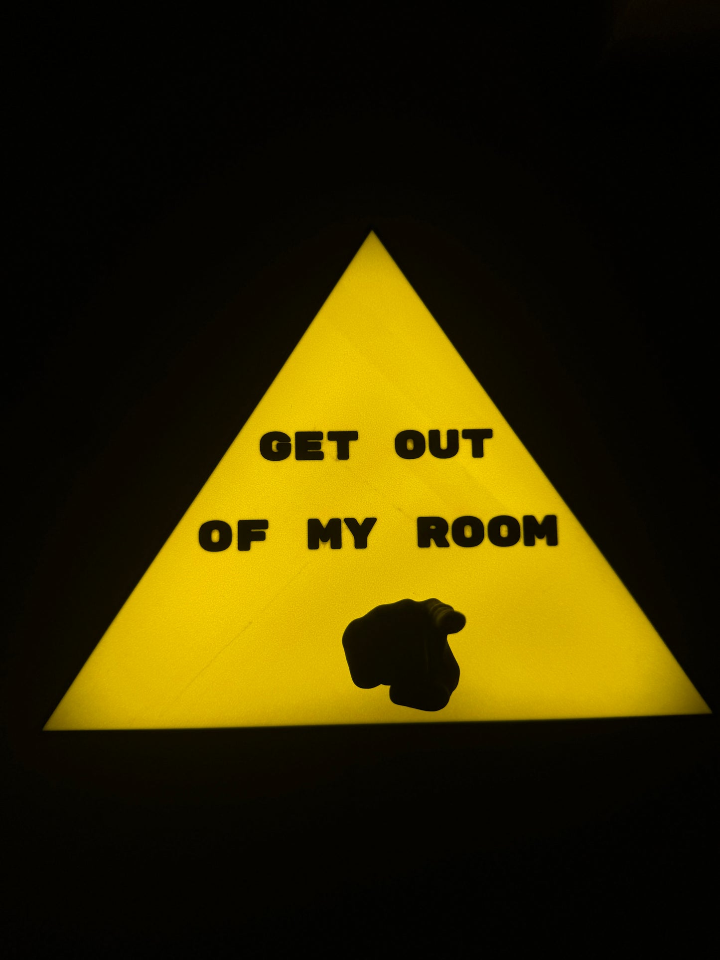 Lampada 3D “GET OUT OF MY ROOM” | Lampada LED da Camera