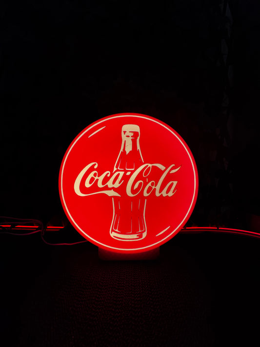 Lightbox 3D Coca-Cola – Lampada LED Vintage