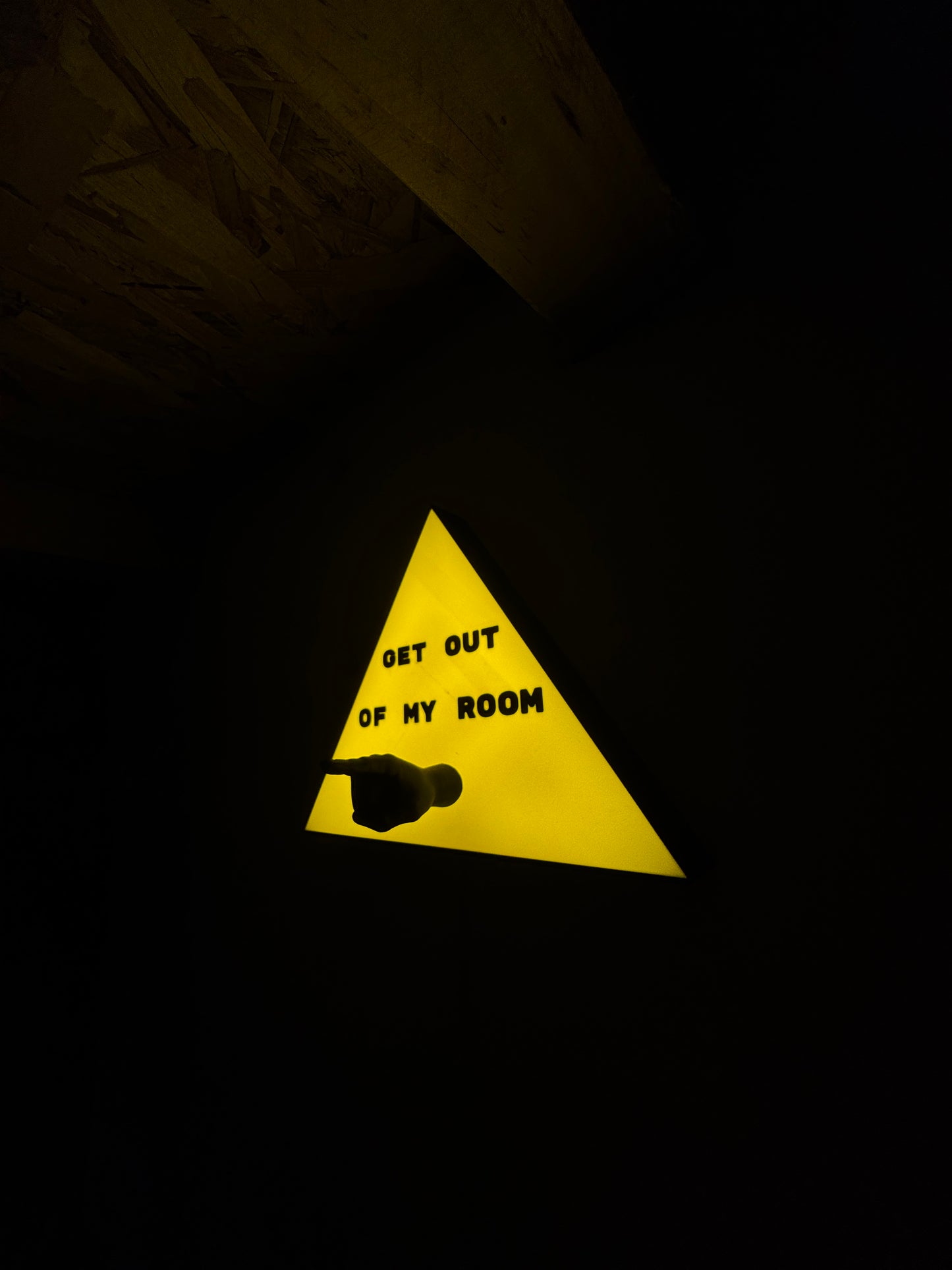 Lampada 3D “GET OUT OF MY ROOM” | Lampada LED da Camera