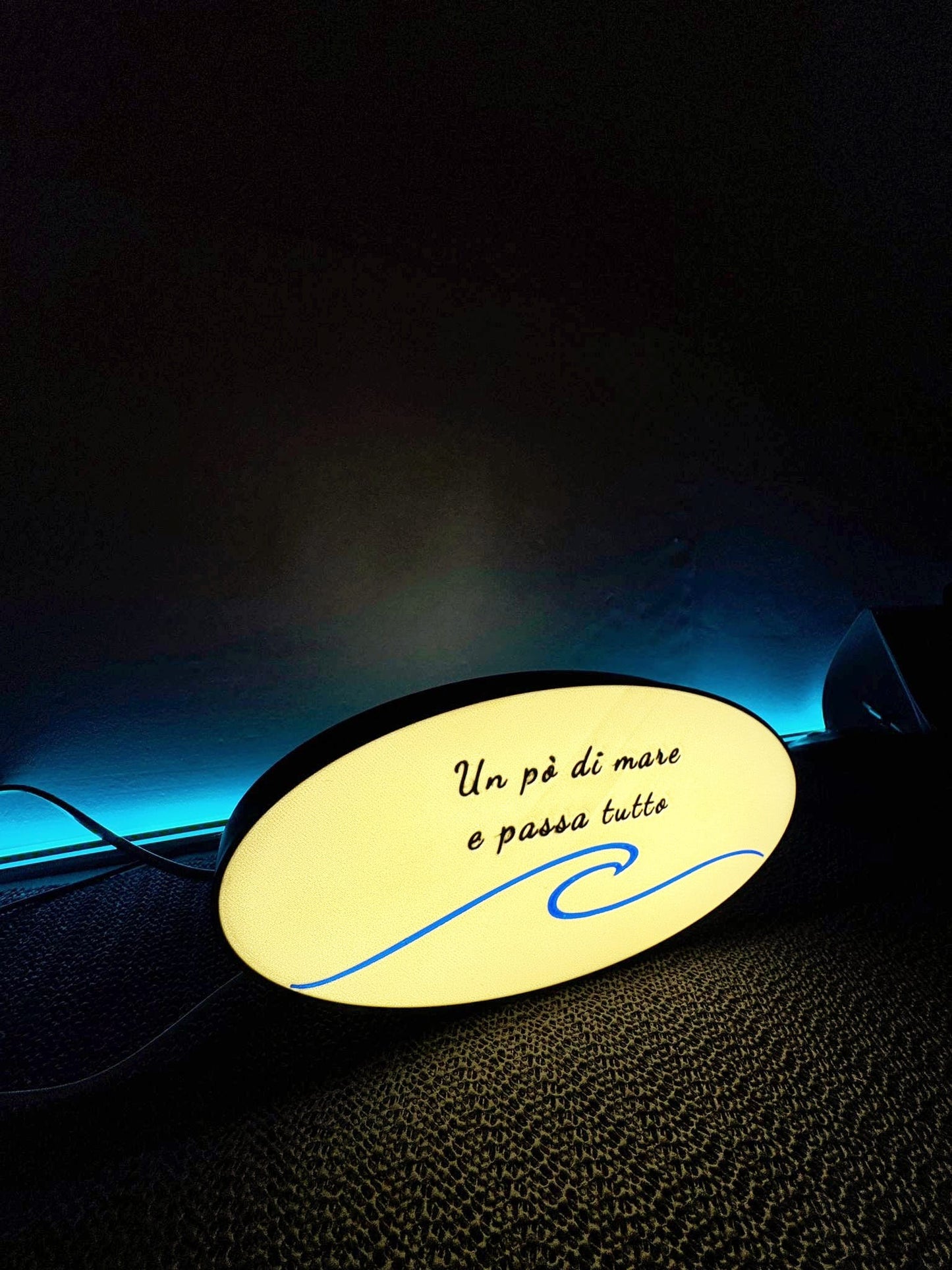 Lampada 3D "Un Po' di Mare e Passa Tutto" | Regalo Estate