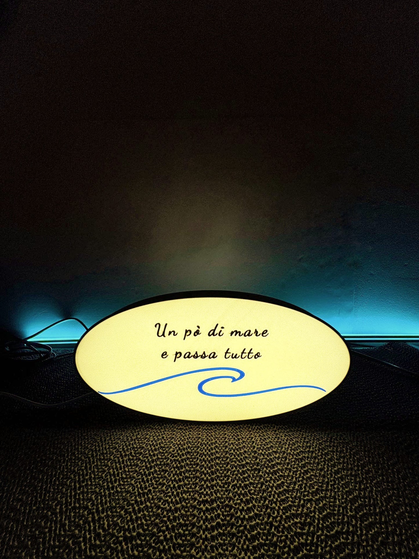 Lampada 3D "Un Po' di Mare e Passa Tutto" | Regalo Estate