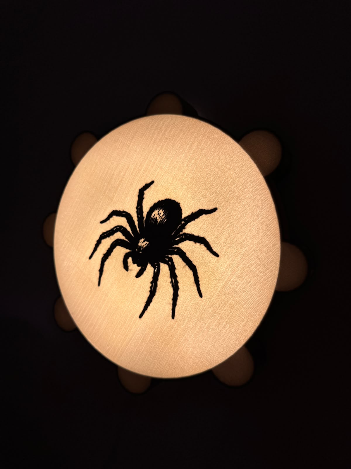 Lampada 3D Tamburello Salentino LED vista laterale sinistra