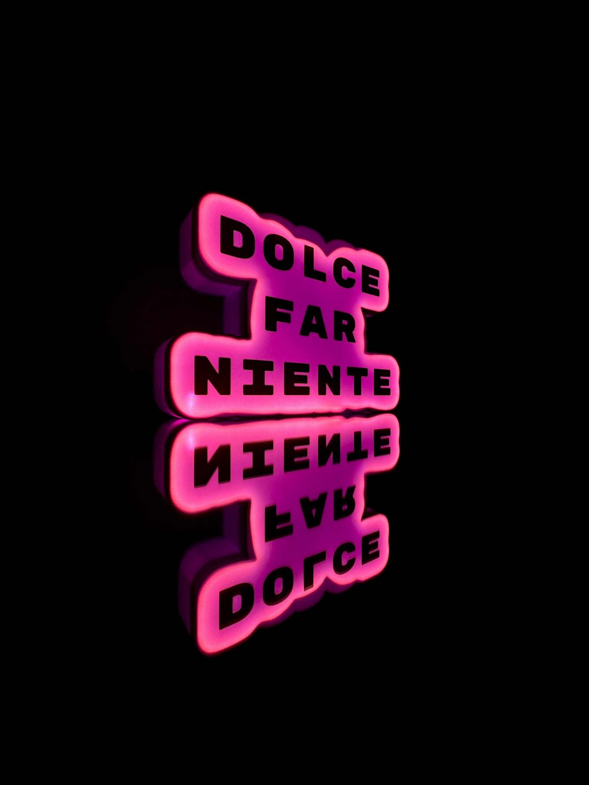 Lightbox 3D Dolce Far Niente - Lampada LED relax Made in Italy con luce calda
